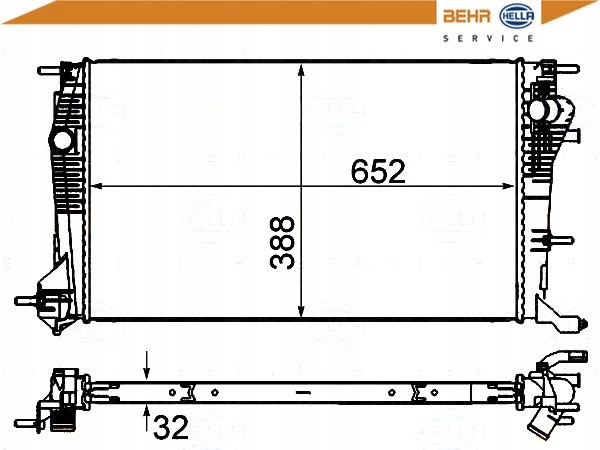 Behr hella радіатор води renault megane 3 grand Оригінал