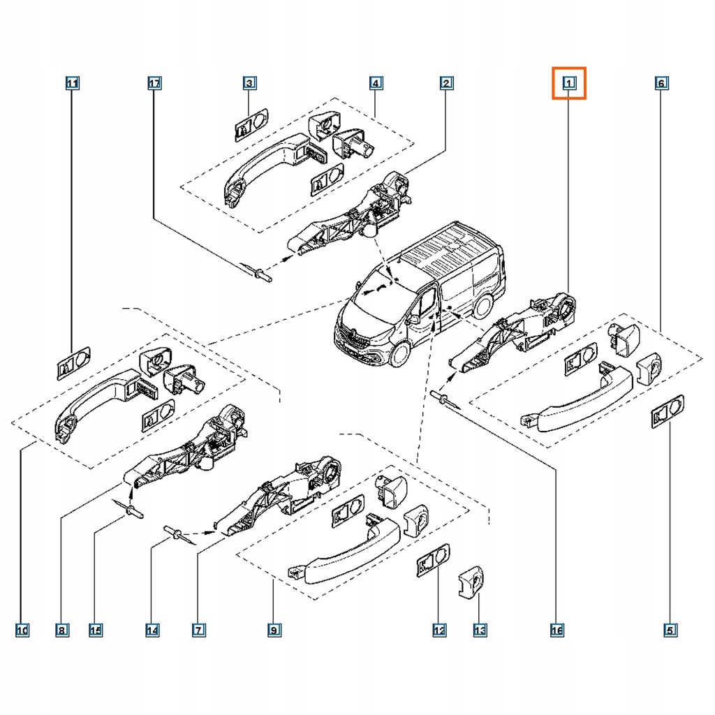 фото №4, Ручка кронштейн дверь задняя задняя renault master iii
