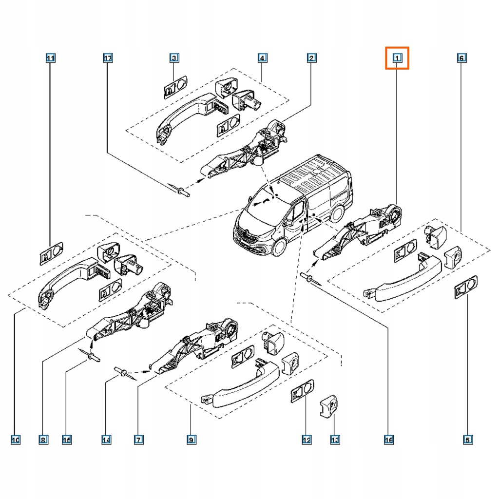 фото №2, Модуль ручка renault master iii лівий
