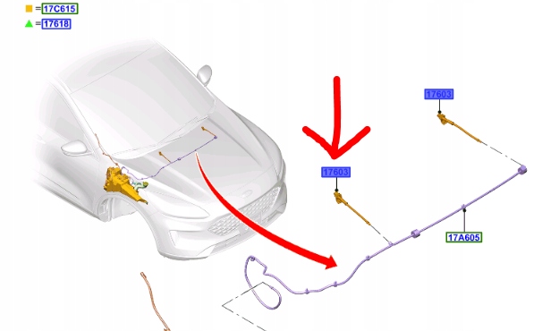 фото №1, Насадка распылителя ford kuga mk3 2020- 2359933