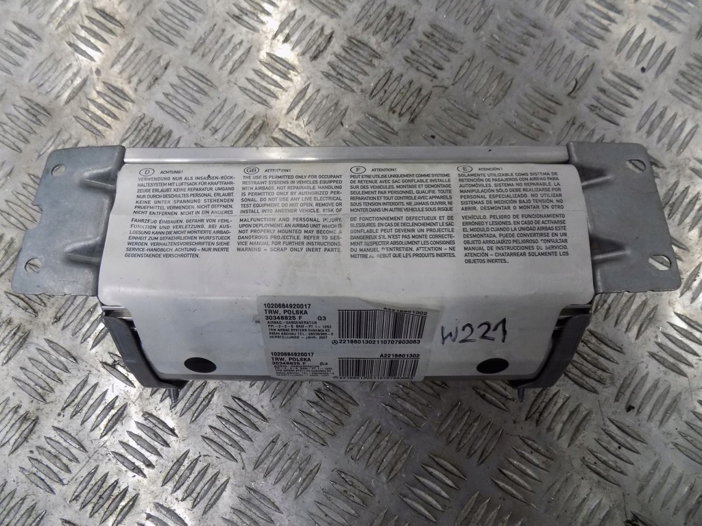 фото №1, Mercedes w221 подушка подушка безпеки пасажира