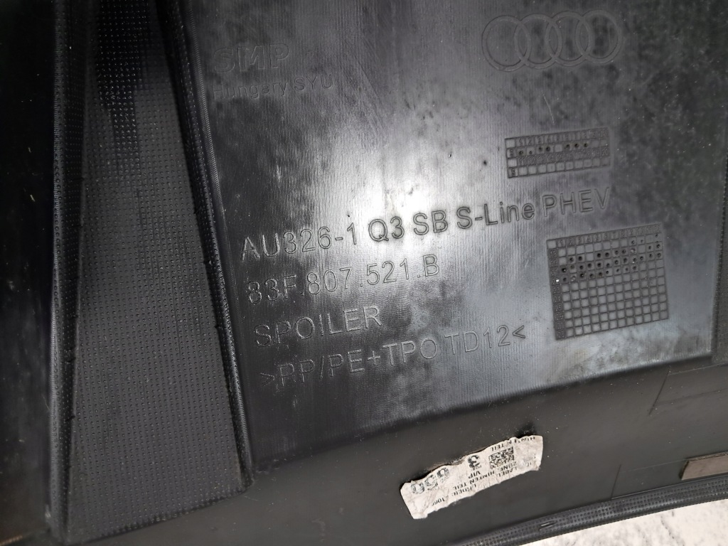 Audi q3 ii s-line спойлер диффузор бампера накладка задний  83f807521b Недорого