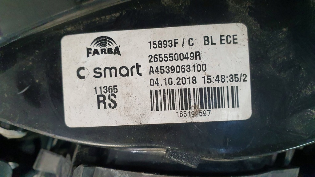 фото №7, Лампа задняя левая smart forfour ii 14- a4539063100