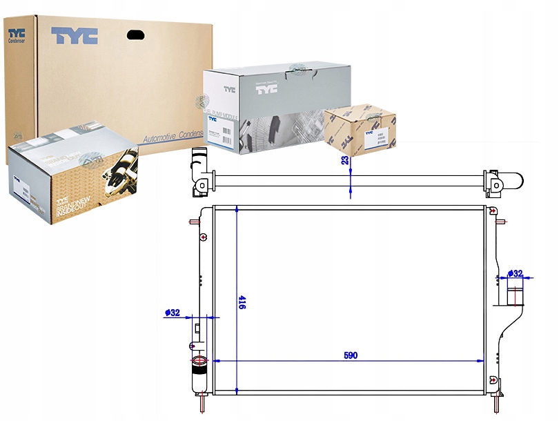 фото №1, Радіатор renault logan 1.5dci 08- tyc