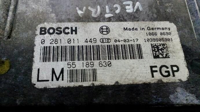 фото №8, Бортовий комп'ютер opel vectra c signum 1,9 cdti 0281011449