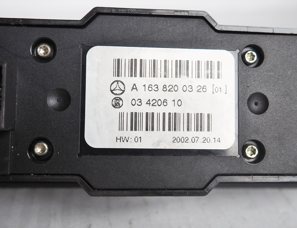 фото №6, Mercedes ml w163 lift панель перемикач обдув вікон a1638200326