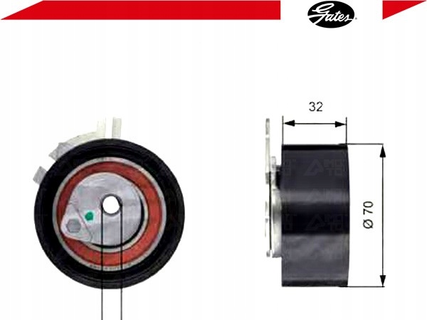 фото №2, Gates t43117 ролик натягувача, ремінь розподільного валу