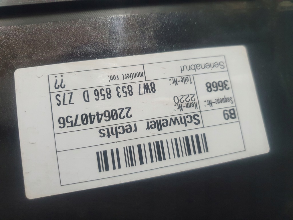 фото №9, Поріг молдинг audi a5 ii 8w6 coupe cabrio правий