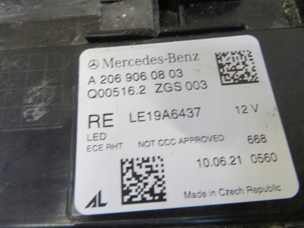 фото №16, Лампа права mercedes c-klasa w206 full led performance a2069060803