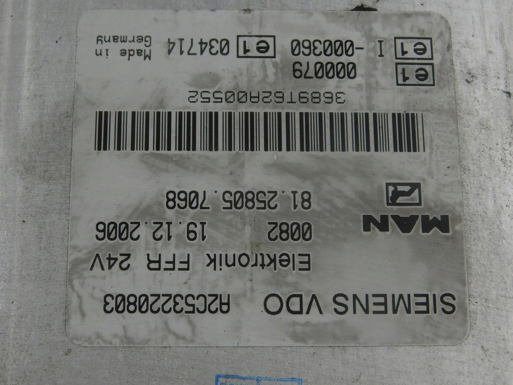 фото №5, 0281020067 набор стартовый euro 4 man tgl i 12.240 2005-2011