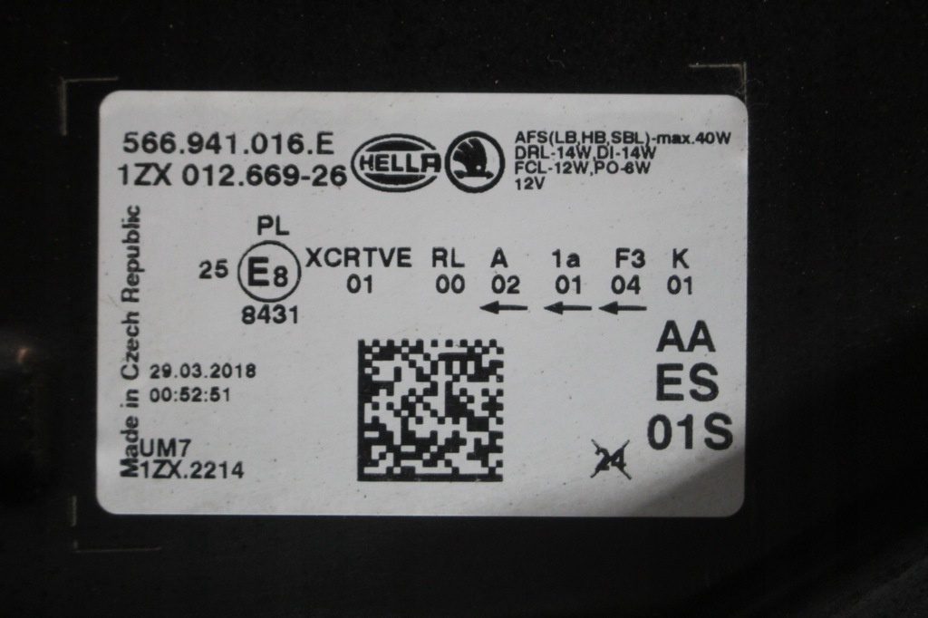 фото №10, Лампа правая перед skoda kodiaq full led 566941016e