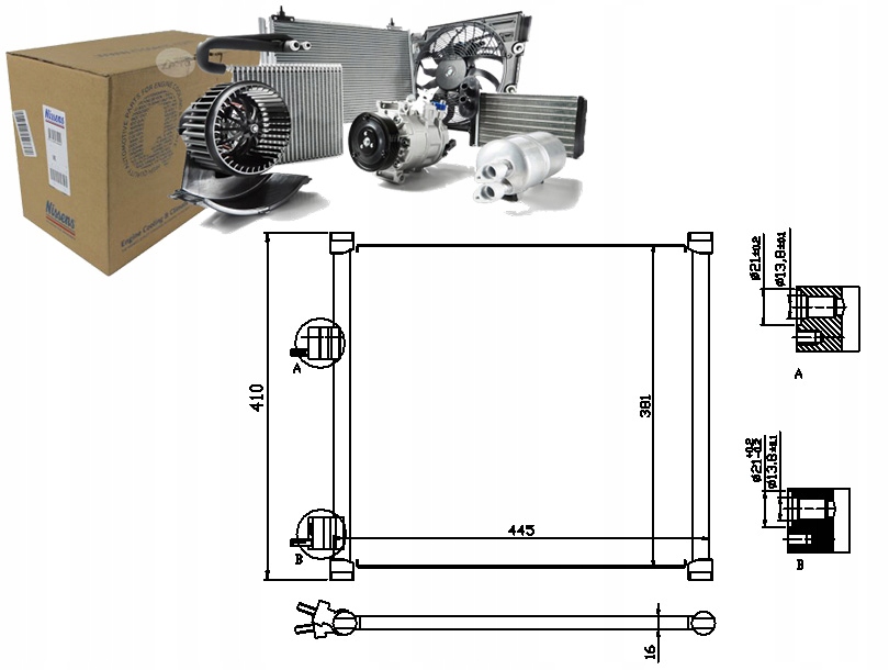фото №1, Конденсатор кондиціонера ford ka street ka 1.3/1.6