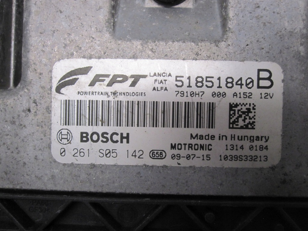 Alfa romeo mito 1.4 10r бортовой компьютер блок управления двигателя 51851840b с Разборки