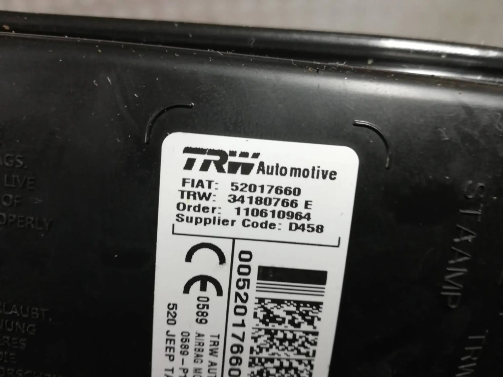 фото №3, Jeep renegade 500x подушка подушка безпеки сидіння права 0052017660