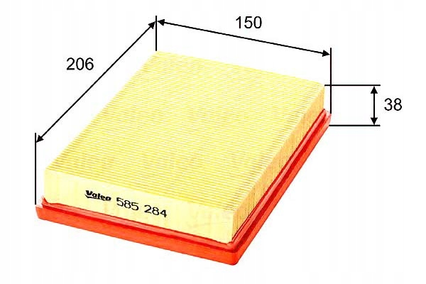 фото №1, Valeo фільтр повітря kia pride 1.1.1.3 90- valeo