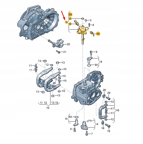 фото №9, Audi a1 mk1 трансмісія switch unit 02r301230m