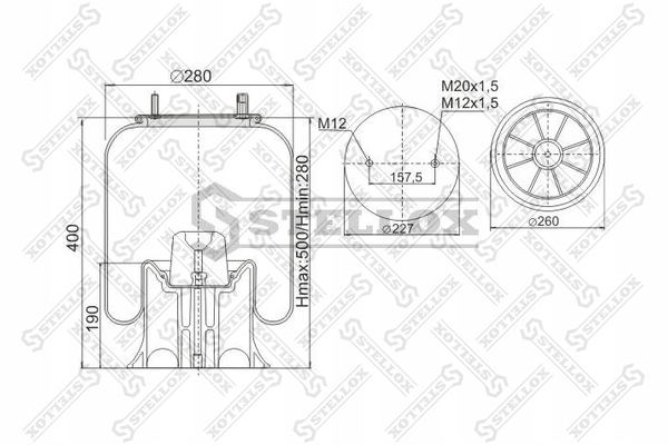 фото №1, Пневмоподушка подушка підвіска smb