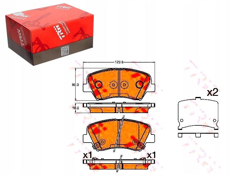 фото №1, Тормозные колодки тормозные hyundai veloster 1.6 mpi fs