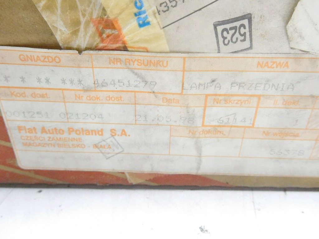 фото №10, Лампа поворотник левый fiat palio 97-02 46451279