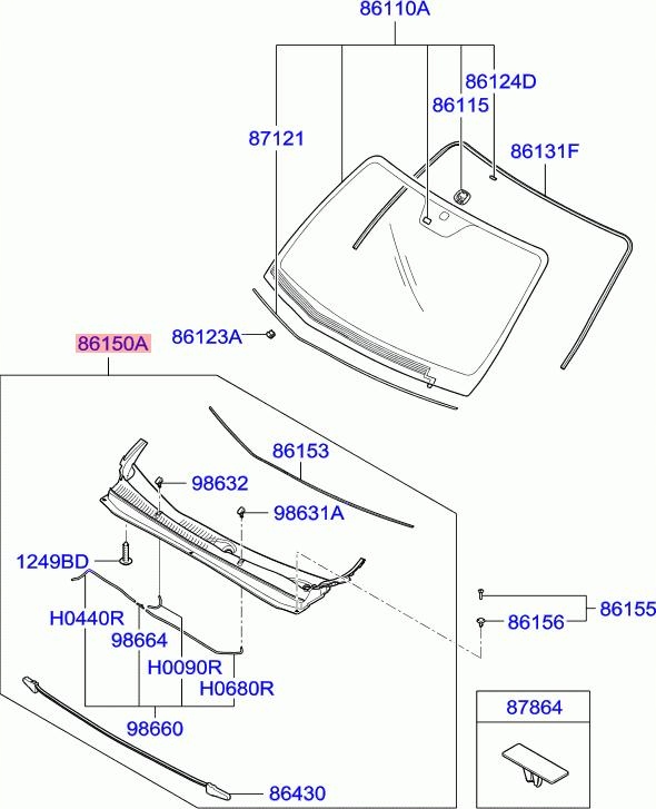 фото №9, Жабо hyundai santa fe ii 86150-2b000