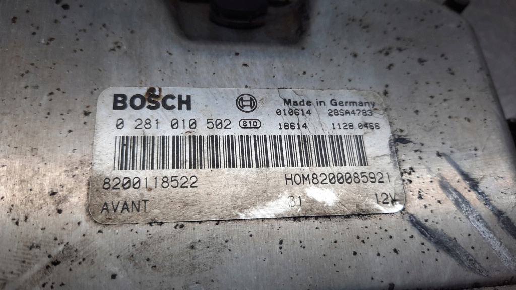 фото №4, Бортовой компьютер двигателя renault kangoo i 1.9d 01r 8200118522