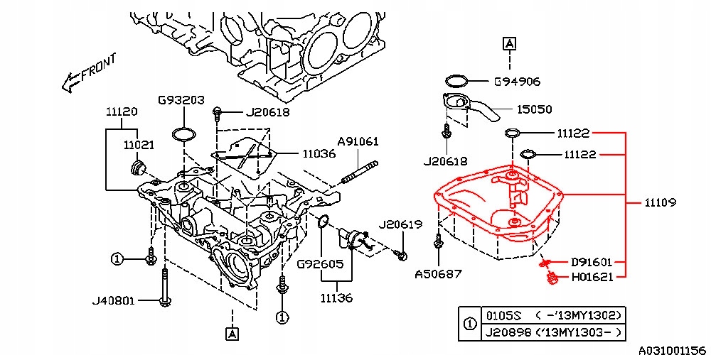 фото №11, Поддон масла subaru legacy outback 3.6 h6 09-18 tribeca 3.6 h6 07-14