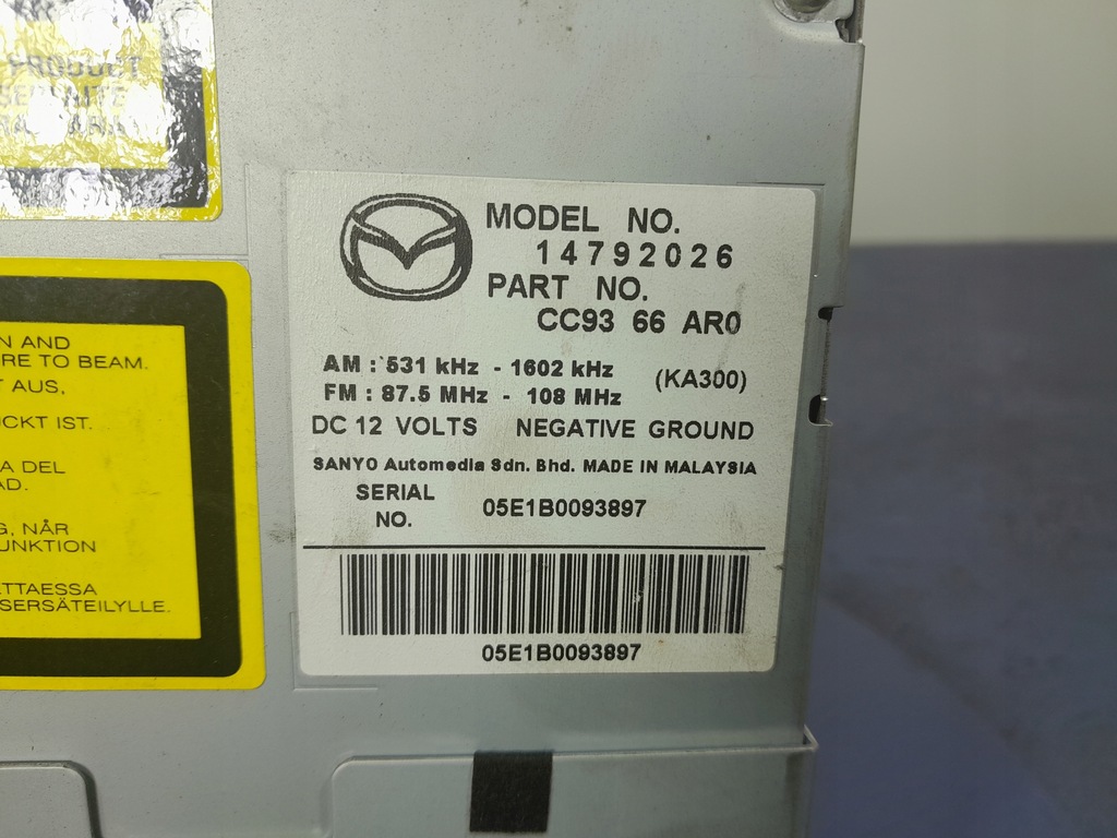 фото №9, Mazda 5 i cr lift радио cd 14792026
