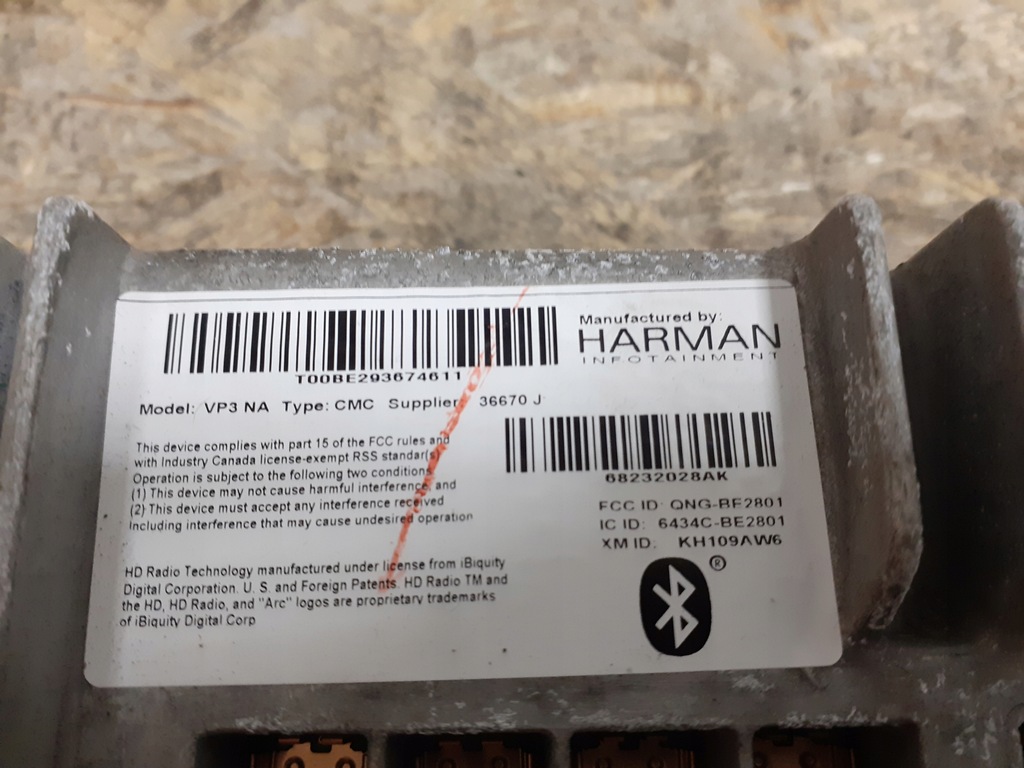 фото №5, Pacifica 2016- підсилювач радіо harman gps 68232026ak