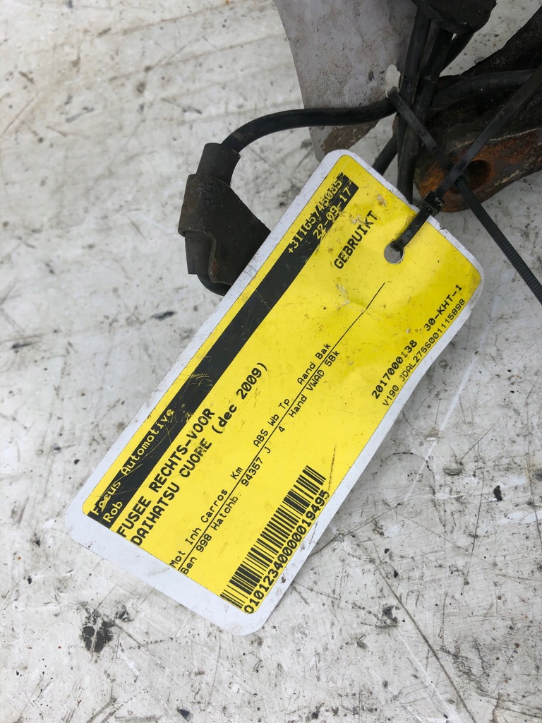 фото №4, Поворотный кулак ступица перед правая daihatsu cuore