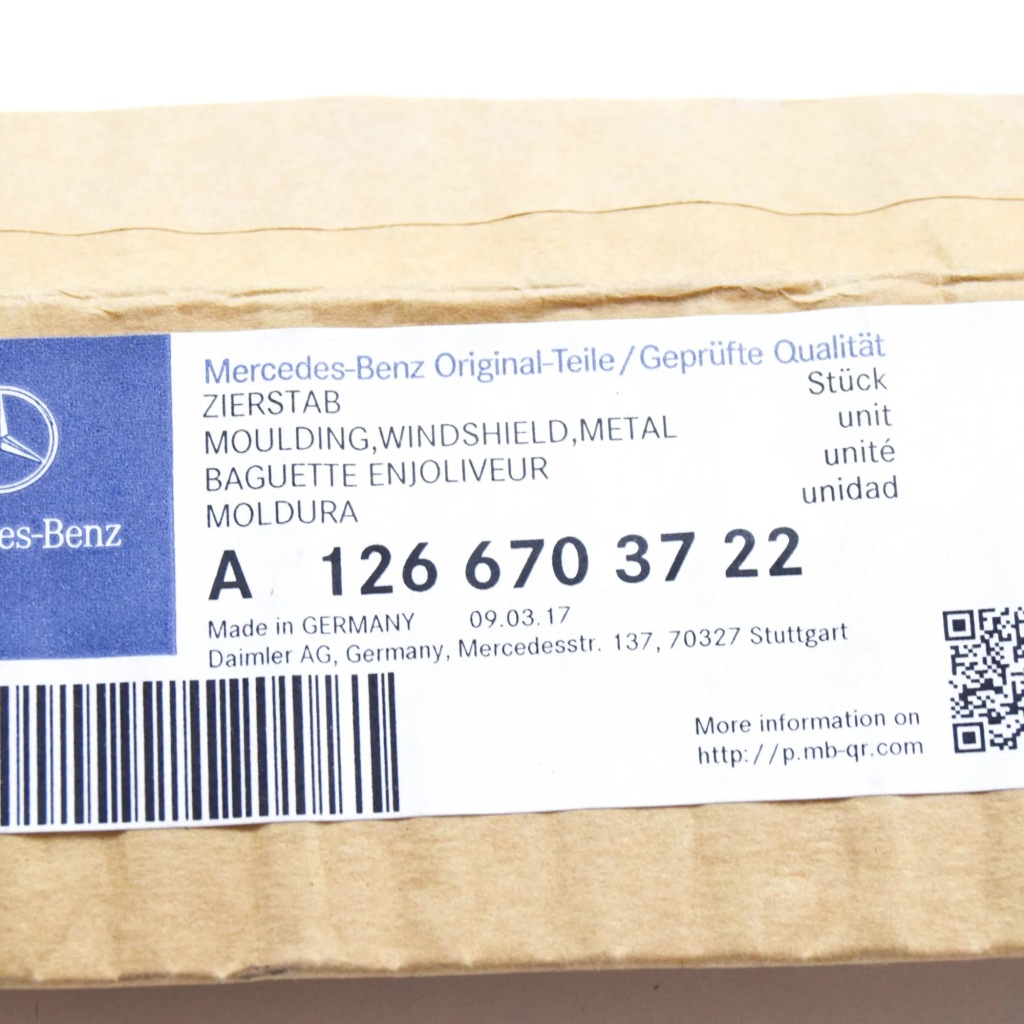 Молдинг декоративна верхньої лівий скло mb s w126 a1266703722 оригінальна Зі Шроту