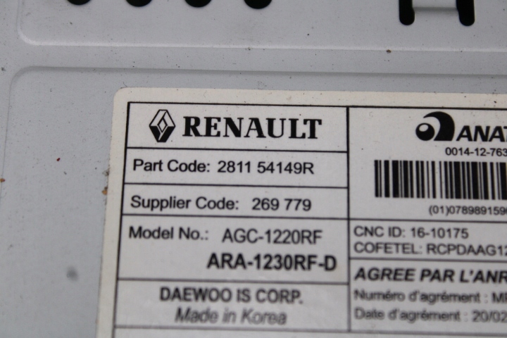 фото №2, Rodio mp3 bluetooth renault clio iv 281154149r