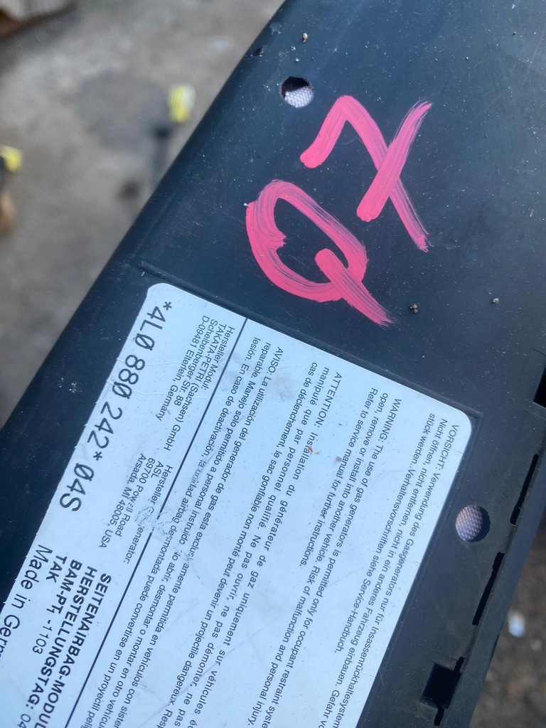 фото №5, Audi q7 4l подушка подушки безпеки подушка безпеки сидіння комплект