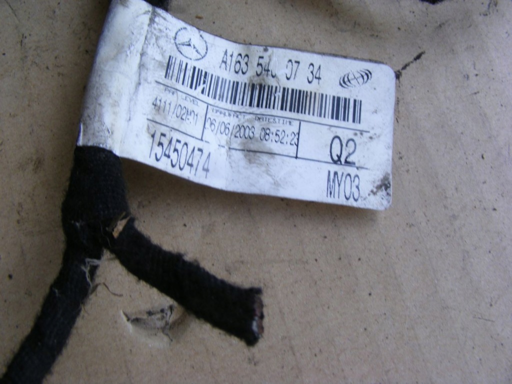 Mercedes ml w163 рестайлінг  джгут двері задня задній ліва Ціна