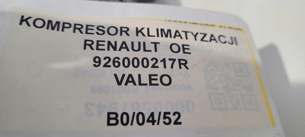 фото №7, Компресор кондиціонера renault оригінальний номер 926000217r