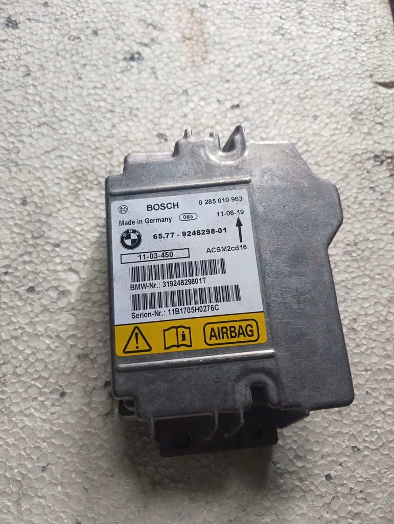 фото №1, 9248298 датчик модуль подушек подушка безопасности bmw e93 e88