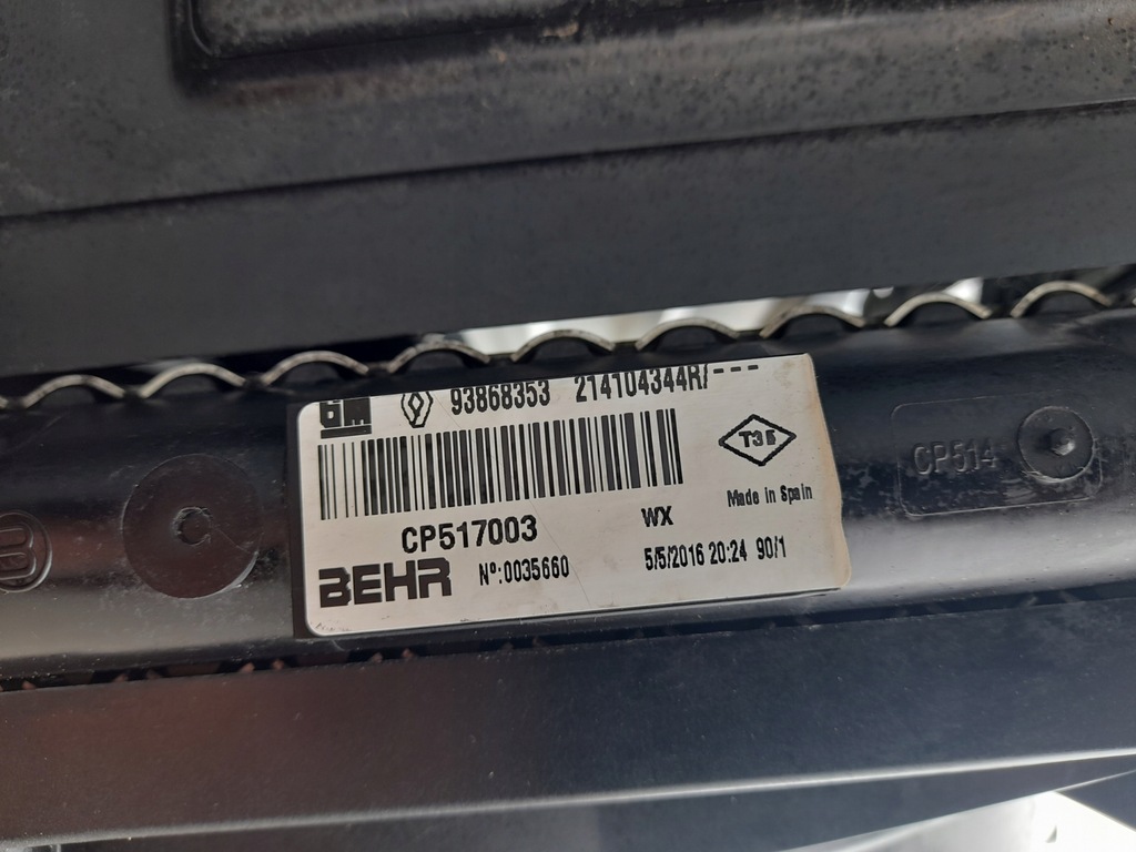 фото №9, Комплект радіатор радіатор вентилятор 1.6 dci opel vivaro b trafic iii 16r