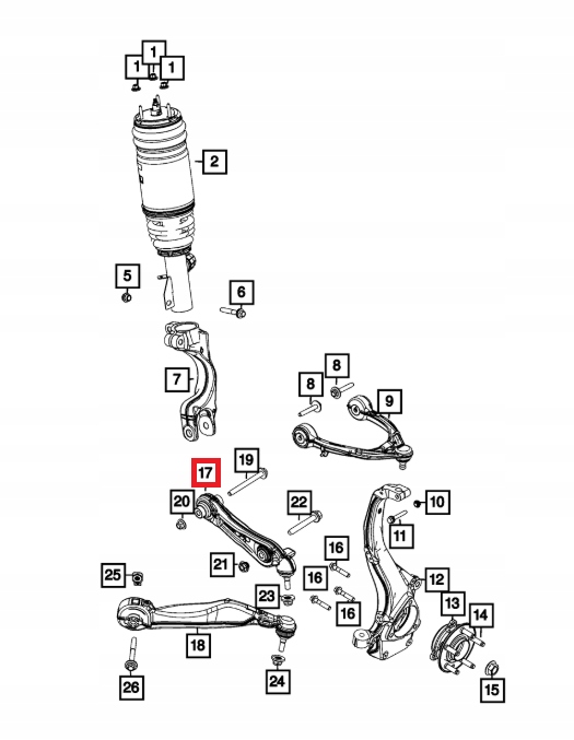 фото №5, Рычаг нижний левый jeep grand cherokee wl 2021+ 68375577ac
