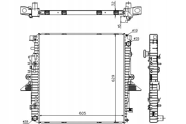 фото №2, Радиатор двигателя land rover discovery iii range r