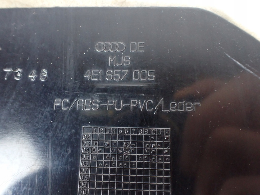 фото №12, Защита бардачок pod воздуховод audi a8 s8 d3 4e1857005a