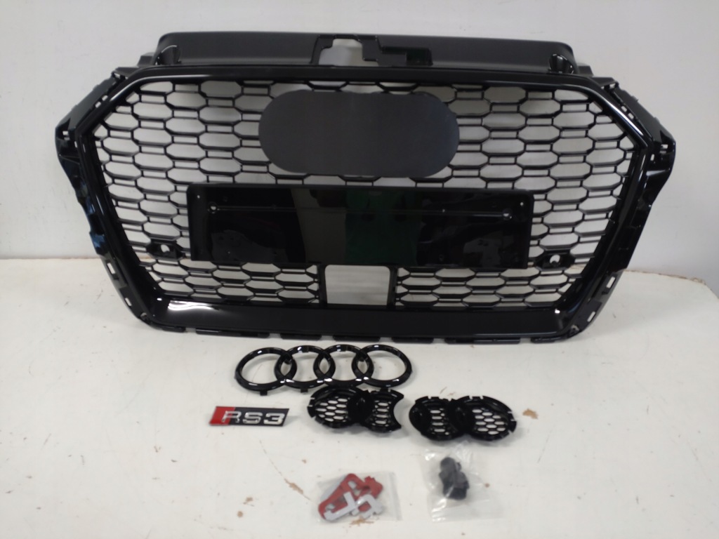 фото №9, Rs3 решітка радіатора audi a3 2017-20 nowa решітка радіатора радіатора full black з pdc acc радар