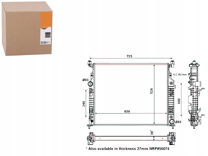 фото №1, Nrf радиатор mercedes w164 w251 ml r 05- nrf