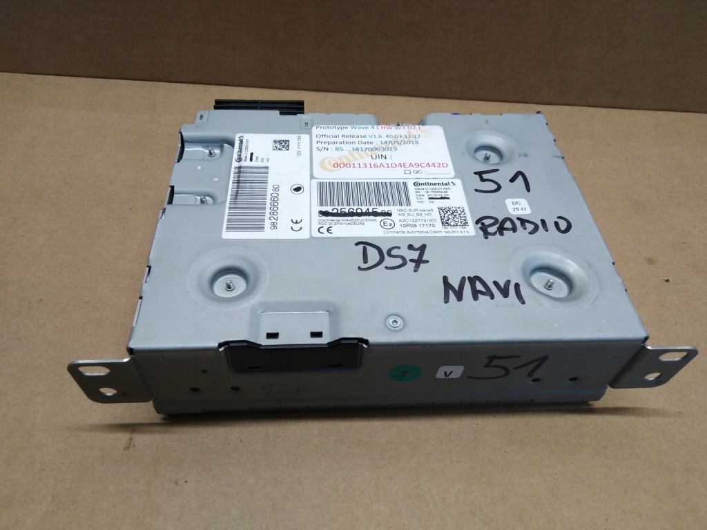 фото №1, Радіо зчитувач навігації citroen ds7 9825694580