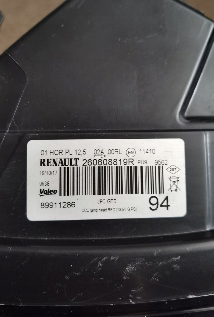 фото №6, Лампа full led renault espace v 5 260608819r