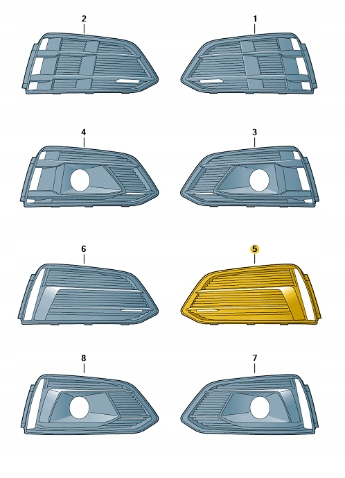 Купити Решітка заглушка бампер перед ліва audi a5 b9 aso