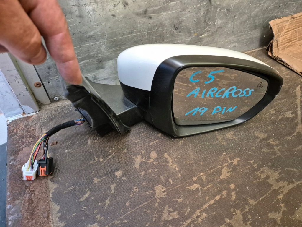 фото №1, Зеркало правое citroen c5 aircross 19 pin ассистент поперечина движения состояние