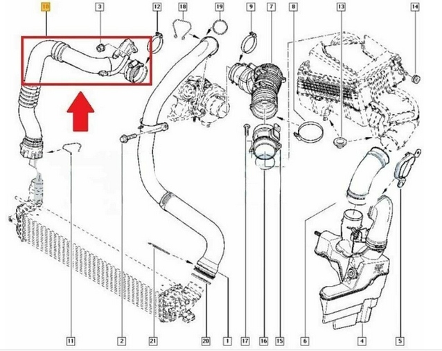 фото №4, Renault laguna iii 2.0 dci gt труба do интеркулер