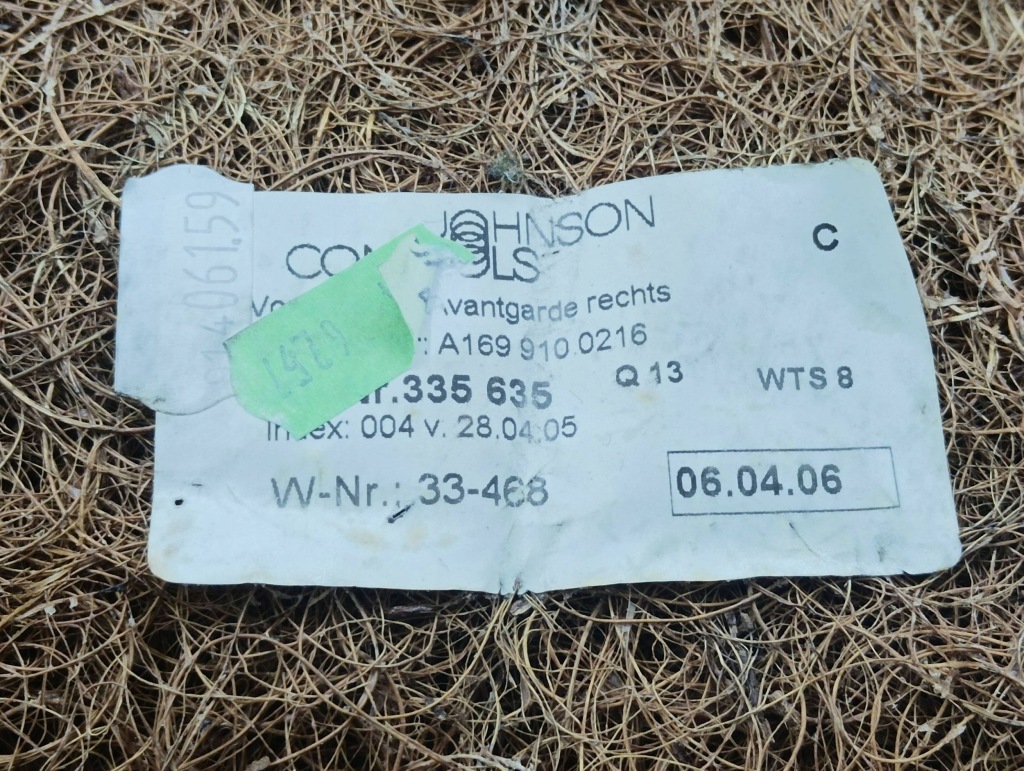 фото №7, Mercedes-benz b w245 2006 перед сторона правая сиденья, сиденье