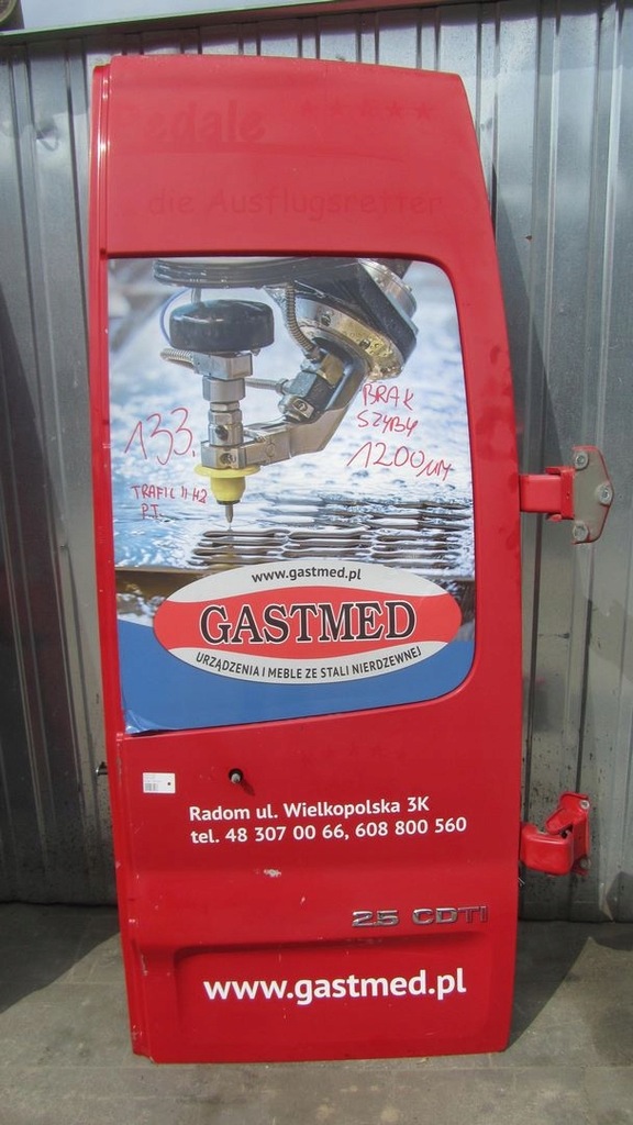 фото №1, Opel vivaro ii h2 дверь правое задняя задние 01-14 133