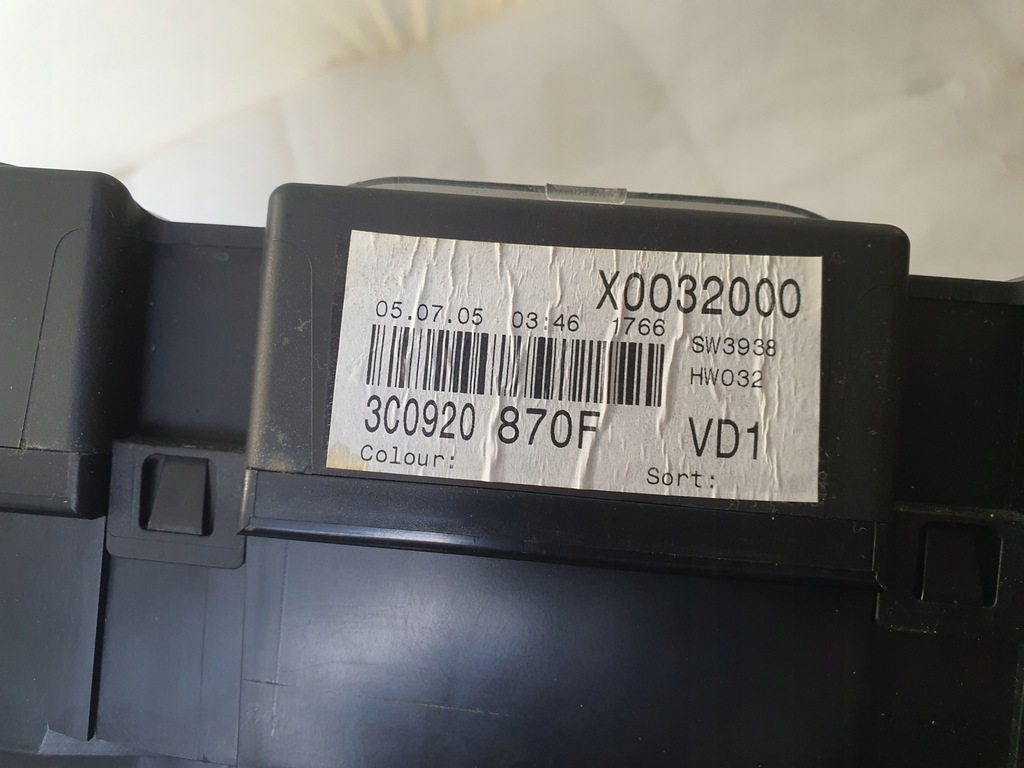 фото №6, Счетчик приборная панель приборы vw passat b6 3c0920870f