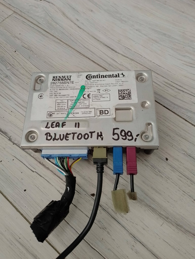 фото №1, Модуль bluetooth nissan leaf ii 282755sn